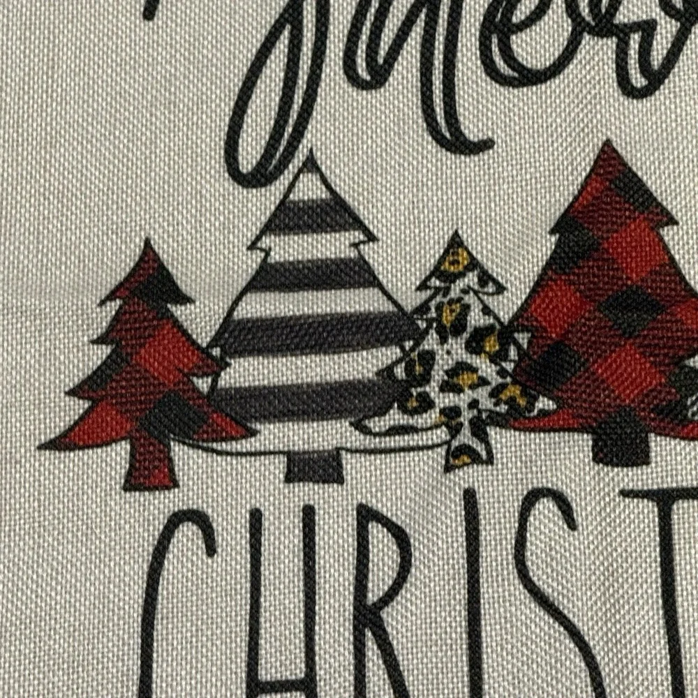 Christmas Pillow Covers Set Of 3 Buffalo Plaid Leopard Print Farmhouse 15x15